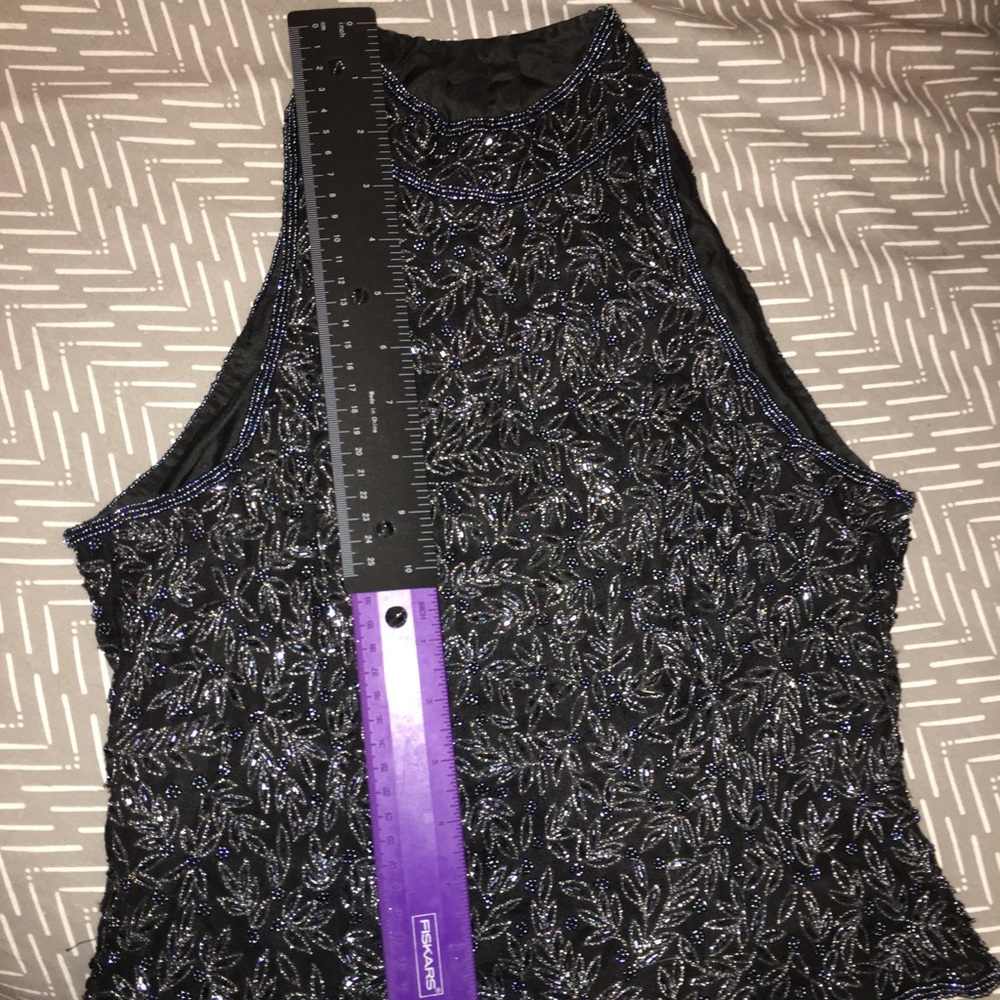 Papell Boutique Sequin Sleeveless Top - Picture 5 of 6